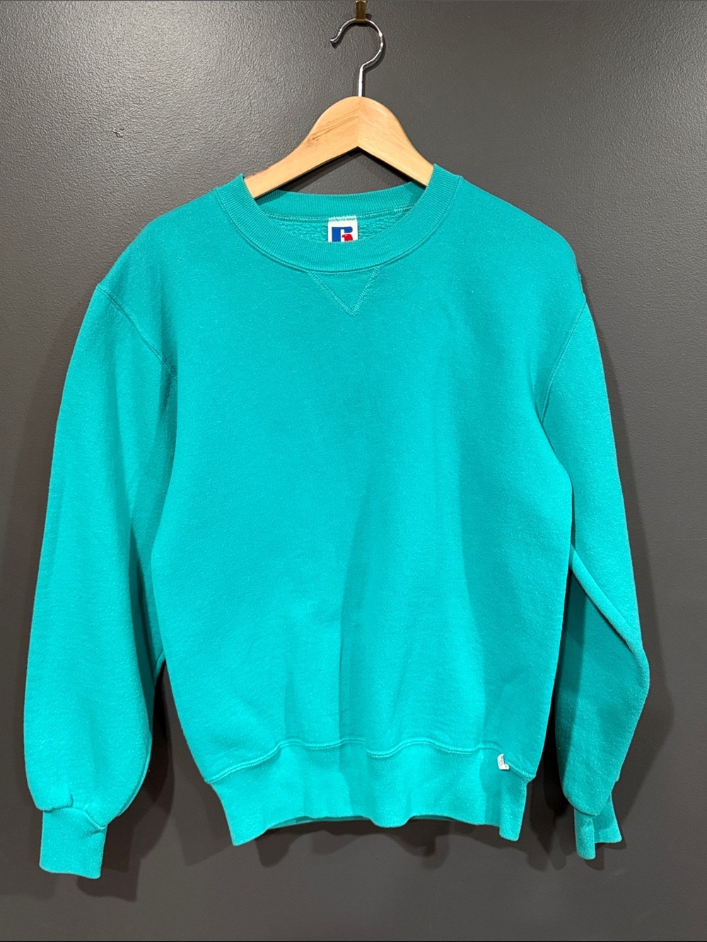 Russell Athletic Teal Green Crewneck Sweatshirt - Men